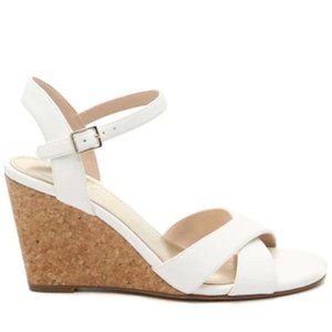 Amelia Grace Hildaa Wedge Sandal White Sz.8